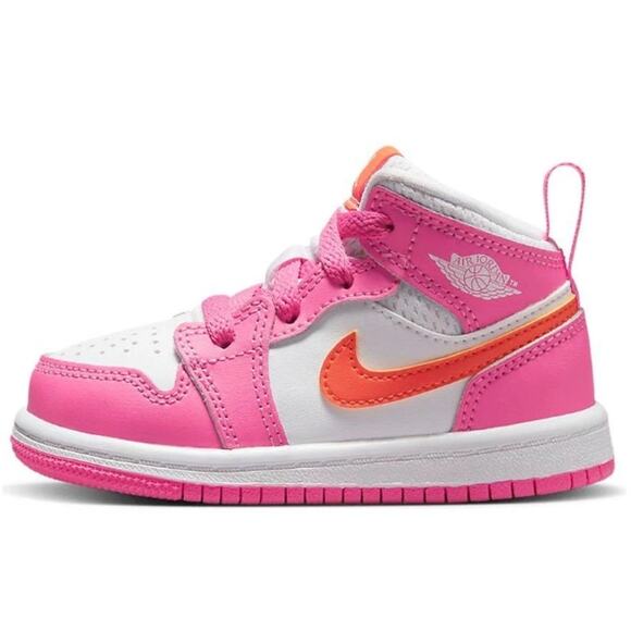 Jordan 1 Pinksicle Orange Infant Toddler Girls Unisex Sneaker Shoe Size 5.5C - Picture 1 of 10